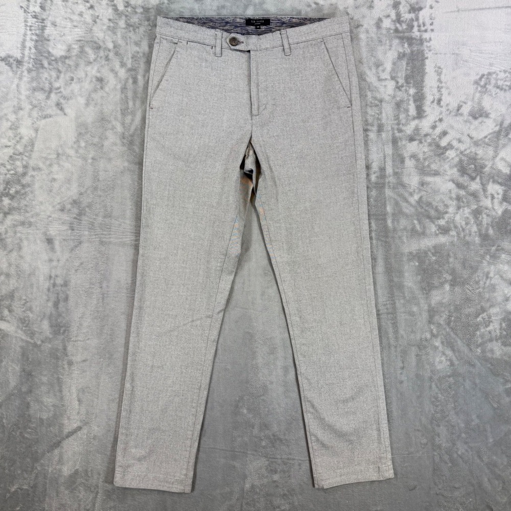 Ted Baker London Volvek‎ Slim Fit Chino Pants Men's Size 31R Light Gray Trousers